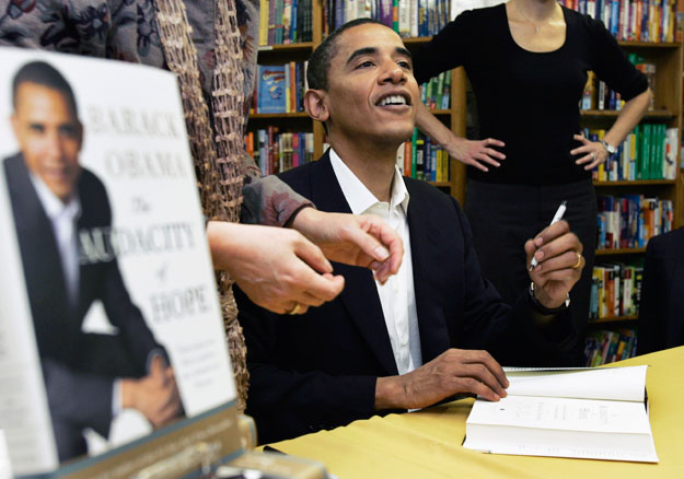 Obama book signing