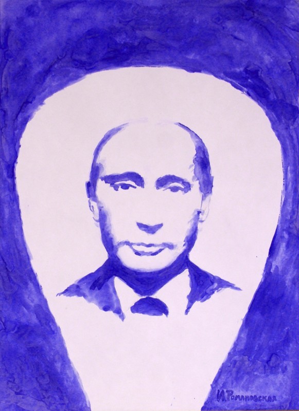 vladimir putin painted with boobs