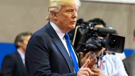 Donald Trump in front of TV camera (Shutterstock)