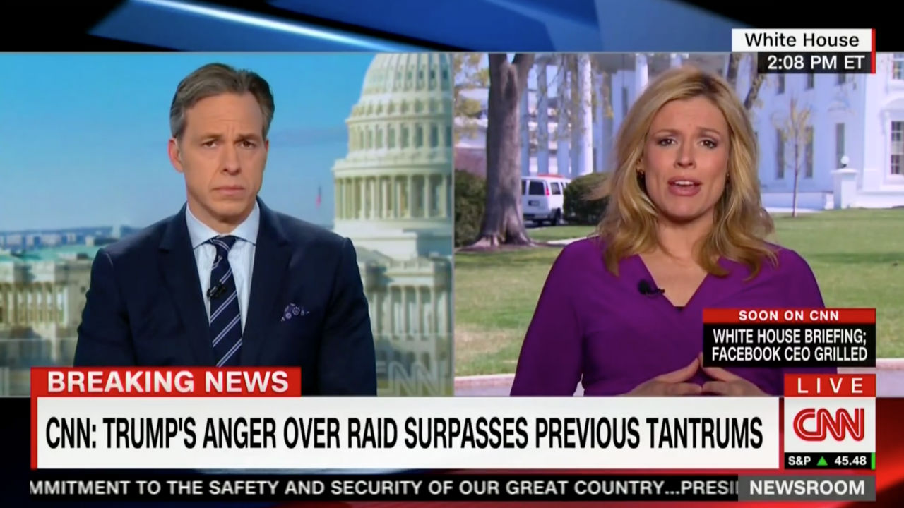 Cnn Chyron Highlights How Trumps Anger Over Raid May Be Worse Than