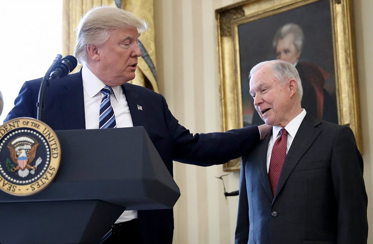 Jeff Sessions and Donald Trump