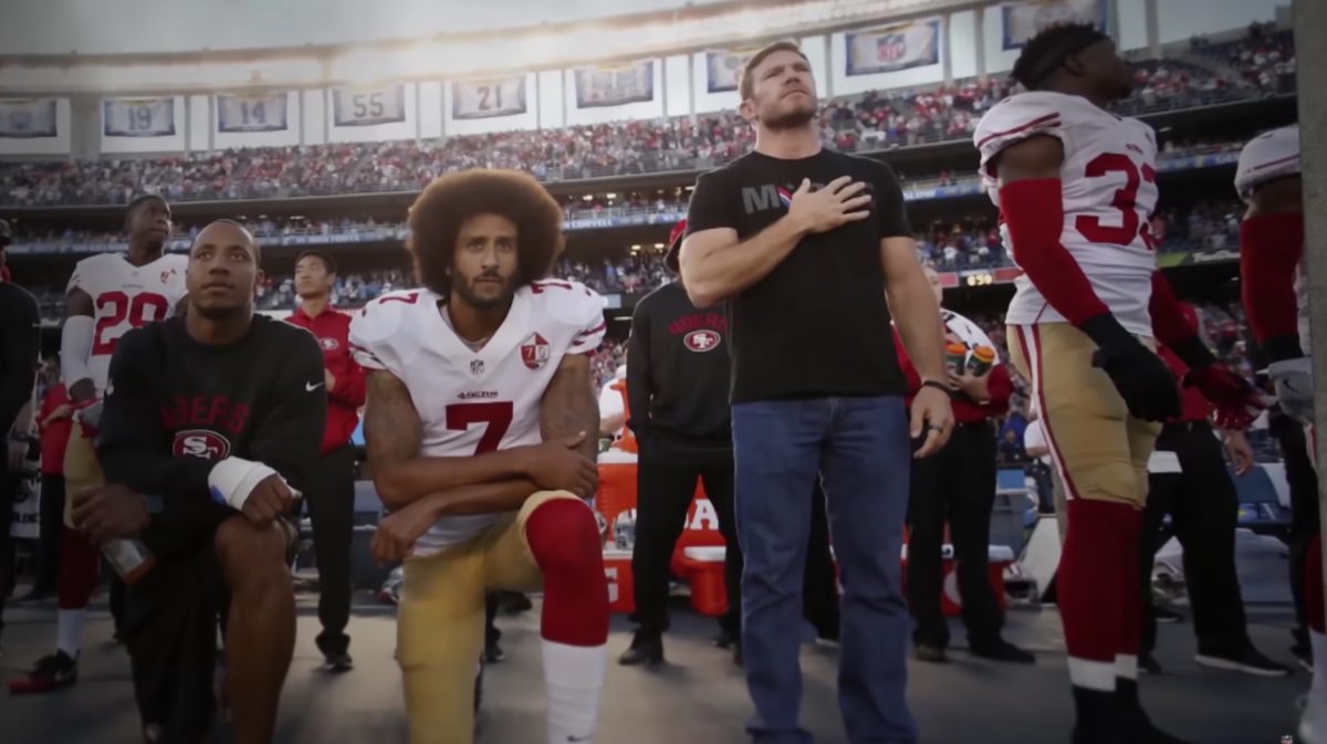 Kaepernick Meets With Veteran Nate Boyer, Then Kneels During