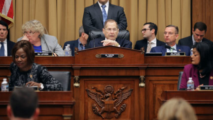 ouse Judiciary Committee Chairman Jerrold Nadler (D-NY) (C) presides over a mark-up hearing during which the committee will vote on whether to hold Attorney General William Barr in contempt of Congress.