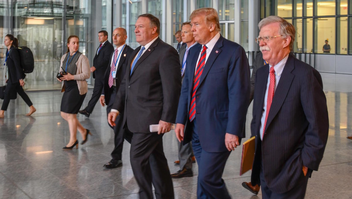 Mike Pompeo, Donald Trump, and John Bolton