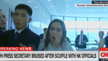 White House Press Secretary Stephanie Grisham battles North Korean officials to get American press access to the two leaders.