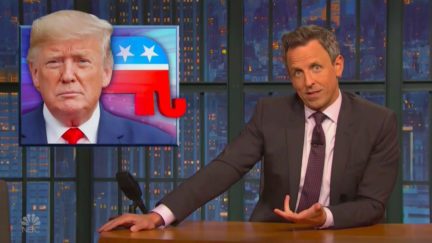 Seth Meyers Mocks 'Flailing' GOP Spin Defending Trump
