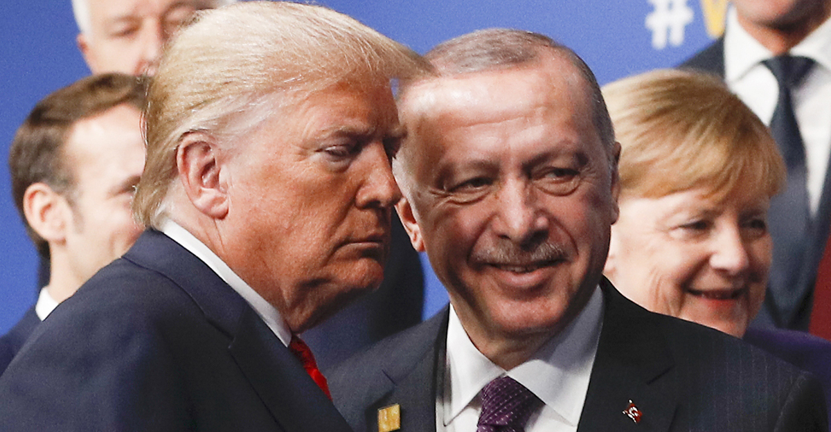 December 4, 2019, US President Donald Trump and Turkey's President Recep Tayyip Erdogan at the NATO summit in Watford, northeast of London.