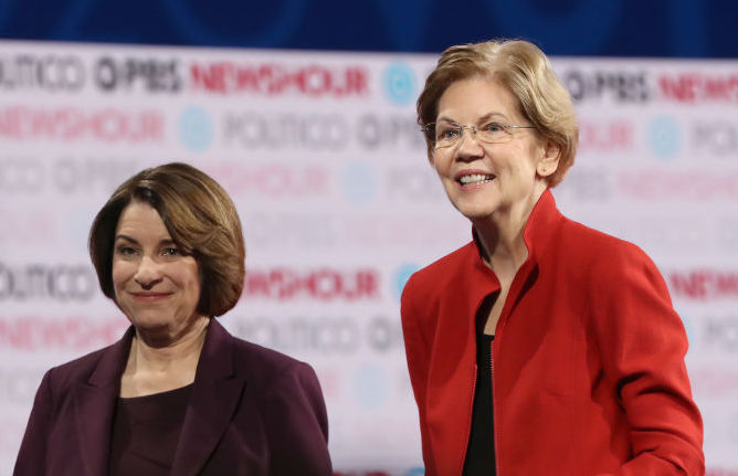 Elizabeth Warren, Amy Klobuchar