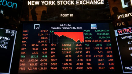 Dow Plunges For Second Straight Day On Coronavirus Disruption Fears