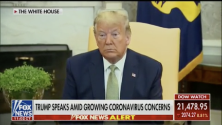 Trump discusses Coronavirus in oval office