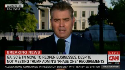 Jim Acosta Calls Out Trump's False Claim That Lockdown Protestors are Social Distancing