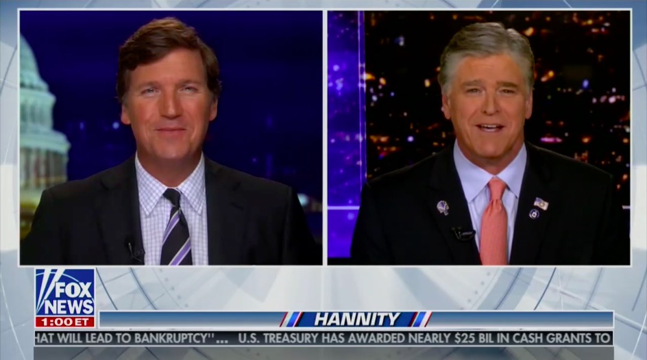 'Hannity', 'Tucker Carlson' Share Top Ratings on Tuesday