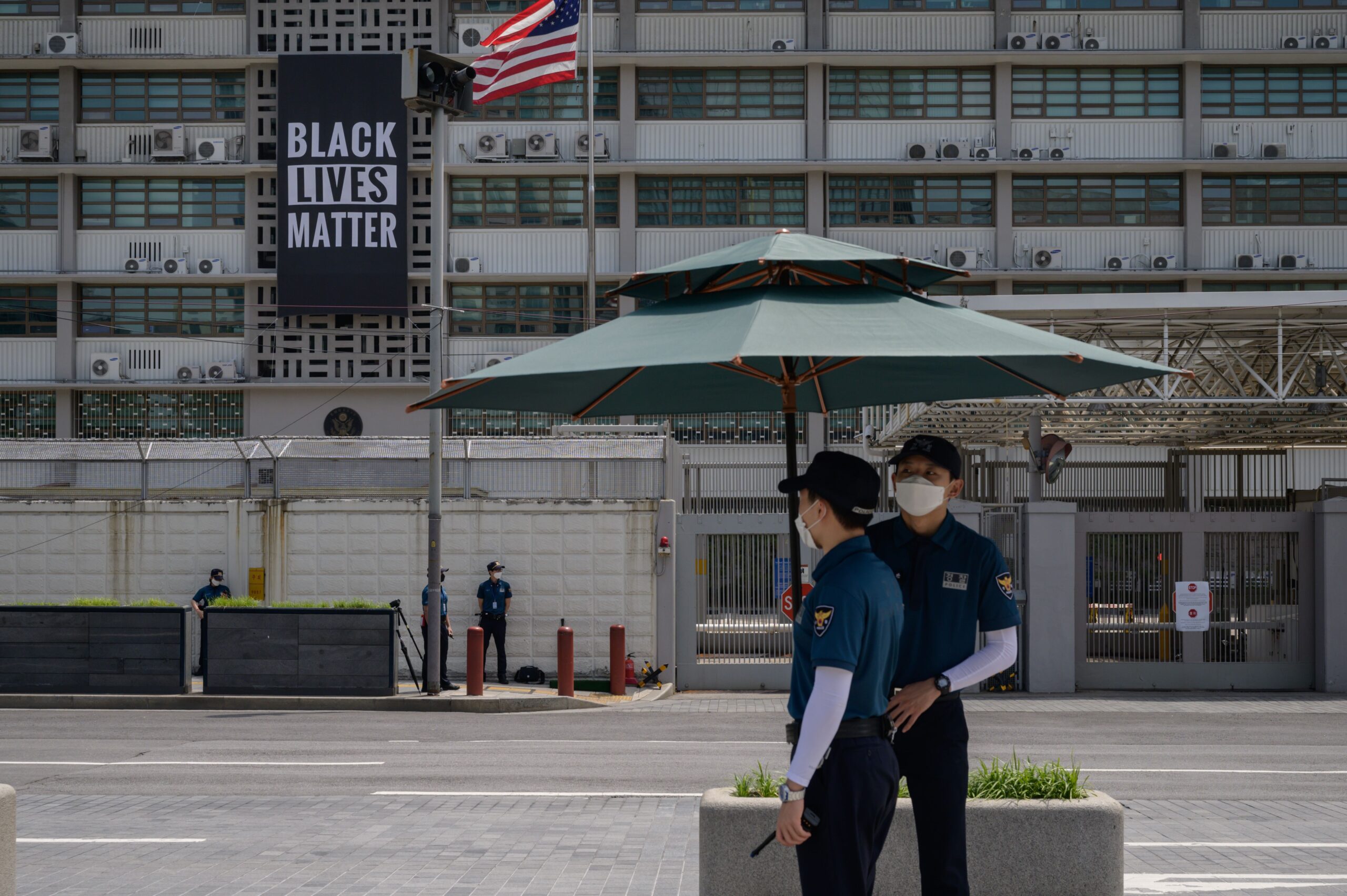 U.S. Embassy in Seoul Takes Down Black Lives Matter Banner