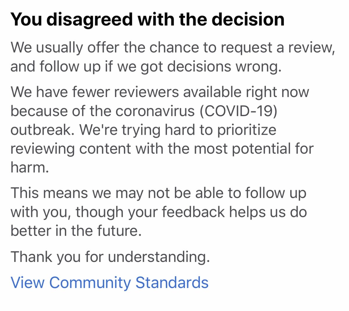 Facebook Removed My Silly Coronavirus Meme of The Cure