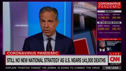 Jake Tapper Calls Out 'Body Count' of Trump's Lack of Leadership on Covid-19 Pandemic