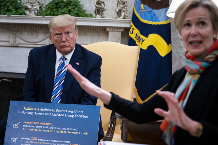 Birx Trump Doug Mills/Getty Images)
