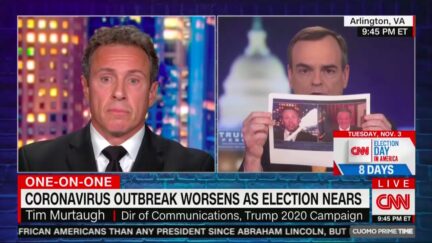 Trump Spox Tim Murtaugh Mocks Chris Cuomo with Photo of Q-Tip Prop
