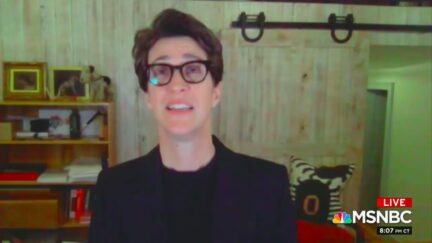 Rachel Maddow Makes Emotional Return to Hosting While Still in Covid Quarantine