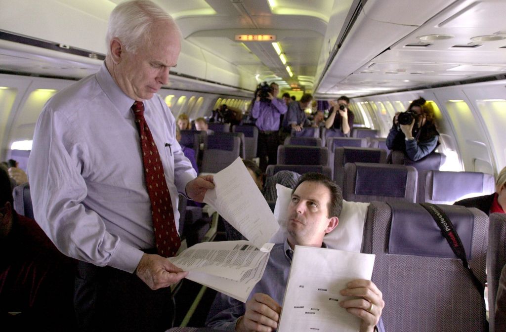 John Weaver, talking with Sen. John McCain