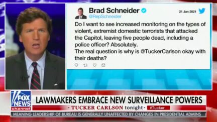 Tucker Carlson Fires Back at Rep. Brad Schneider Over 'Domestic Terrorism' Crackdown Bill