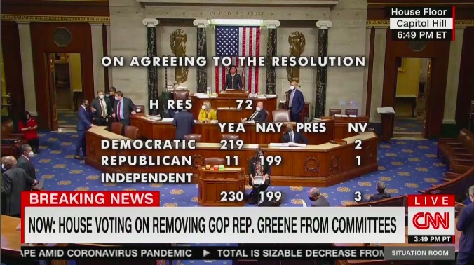 House Votes to Strip Rep. Marjorie Taylor Greene of Committee Posts