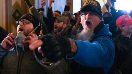 Supporters of US President Donald Trump riot inside the US Capitol on January 6, 2021