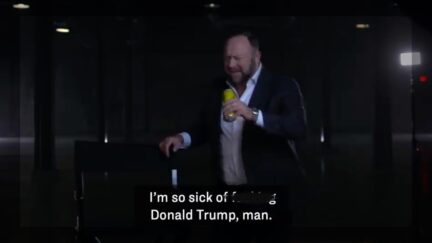 Alex Jones Says He's Sick of 'Fucking Donald Trump'