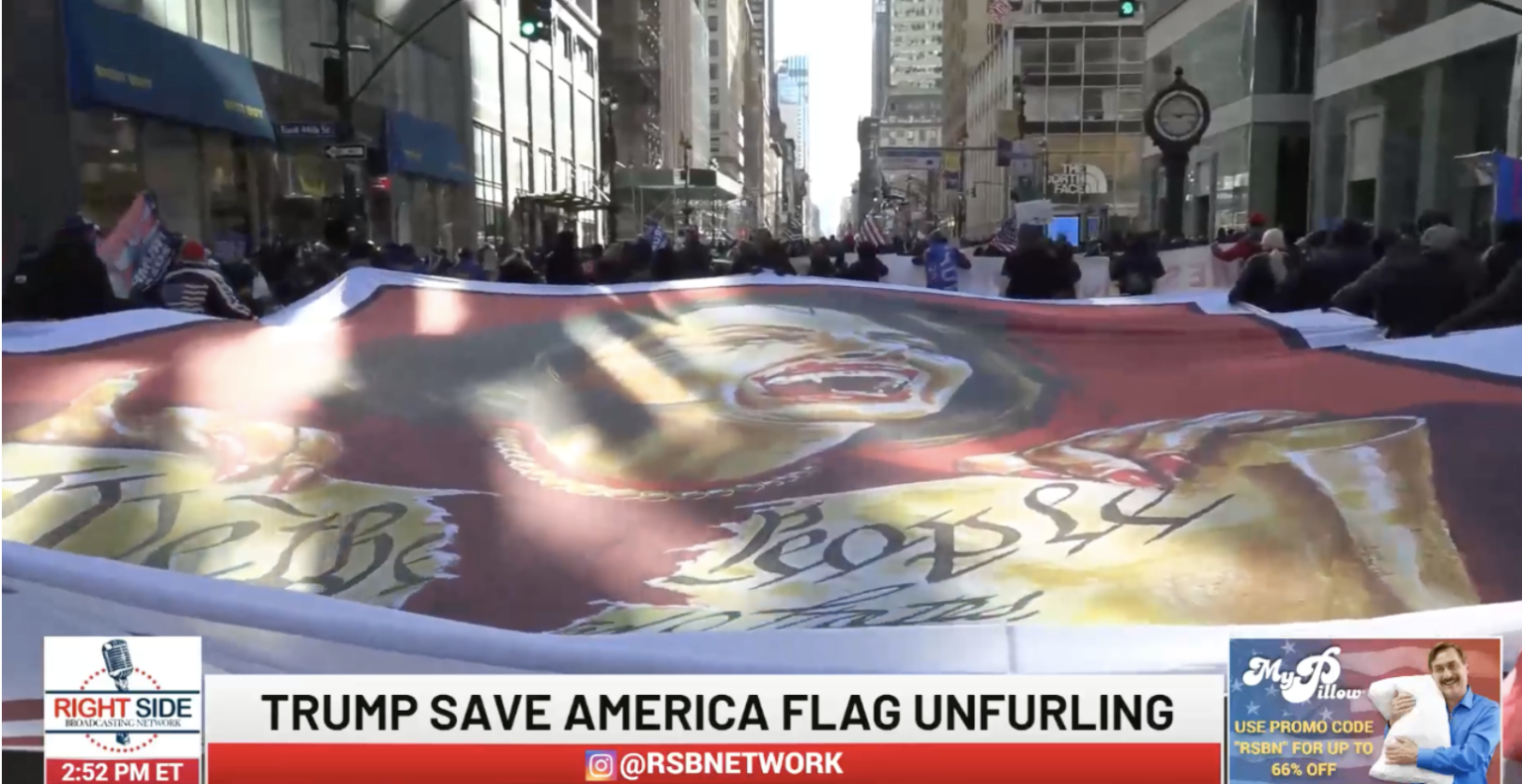 Watch Trump 2024 March Rolls Down 5th Ave In New York City