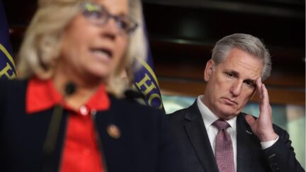 Liz Cheney and Kevin McCarthy at the Capitol