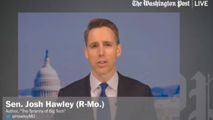 Josh Hawley speaks to the Washington Post