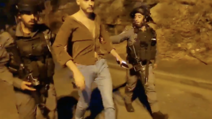 mohammed el-kurd escorted by IDF