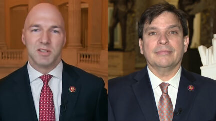 Republican Anthony Gonzalez of Ohio on left and DemocratVincente Gonzalez of Texas on the right.