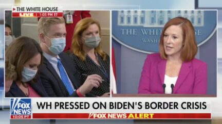 Peter Doocy and Jen Psaki at the White House