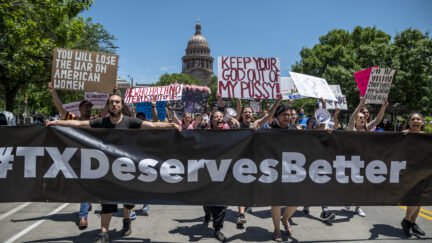 Protestors Rally Against Restrictive New Texas Abortion Law In Austin