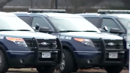 MA State Police cars pictured