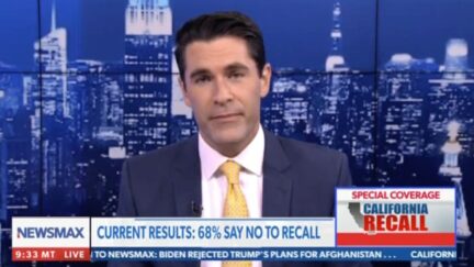 Newsmax host struggles with Gavin Newsom Recall win