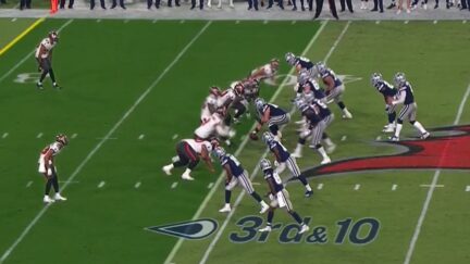 Dallas Cowboys entire offensive line called for a false start penalty