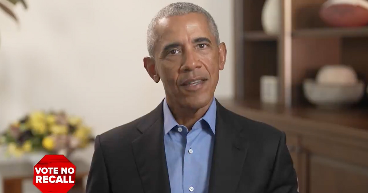 Barack Obama Campaigns Against CA Recall