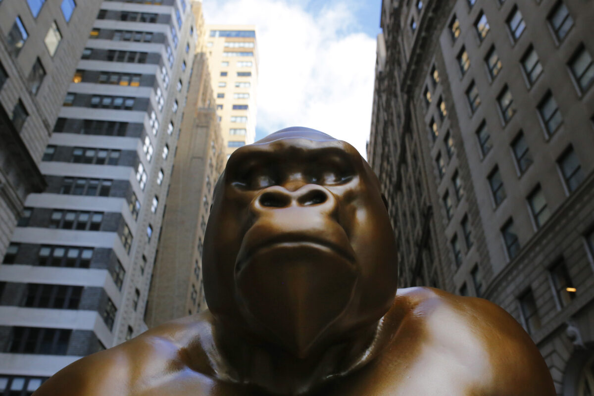 Harambe Statue in NYC 2