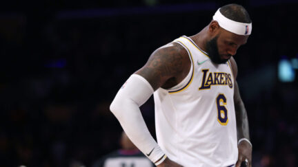 LeBron James at Memphis Grizzlies v Los Angeles Lakers
