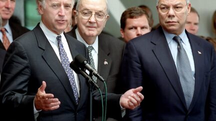 Joe Biden and Colin Powell