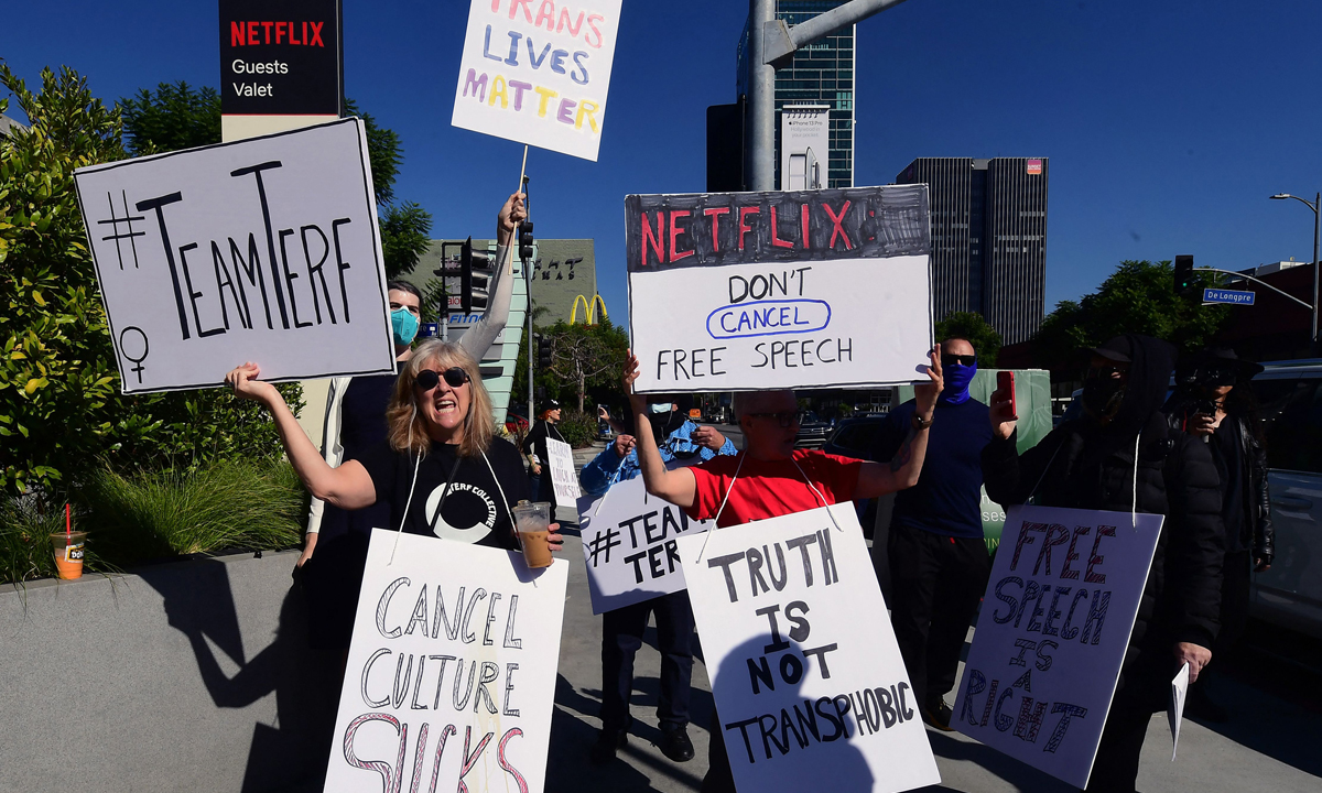 Groups Clash at Netflix Protest and Employee Walkout