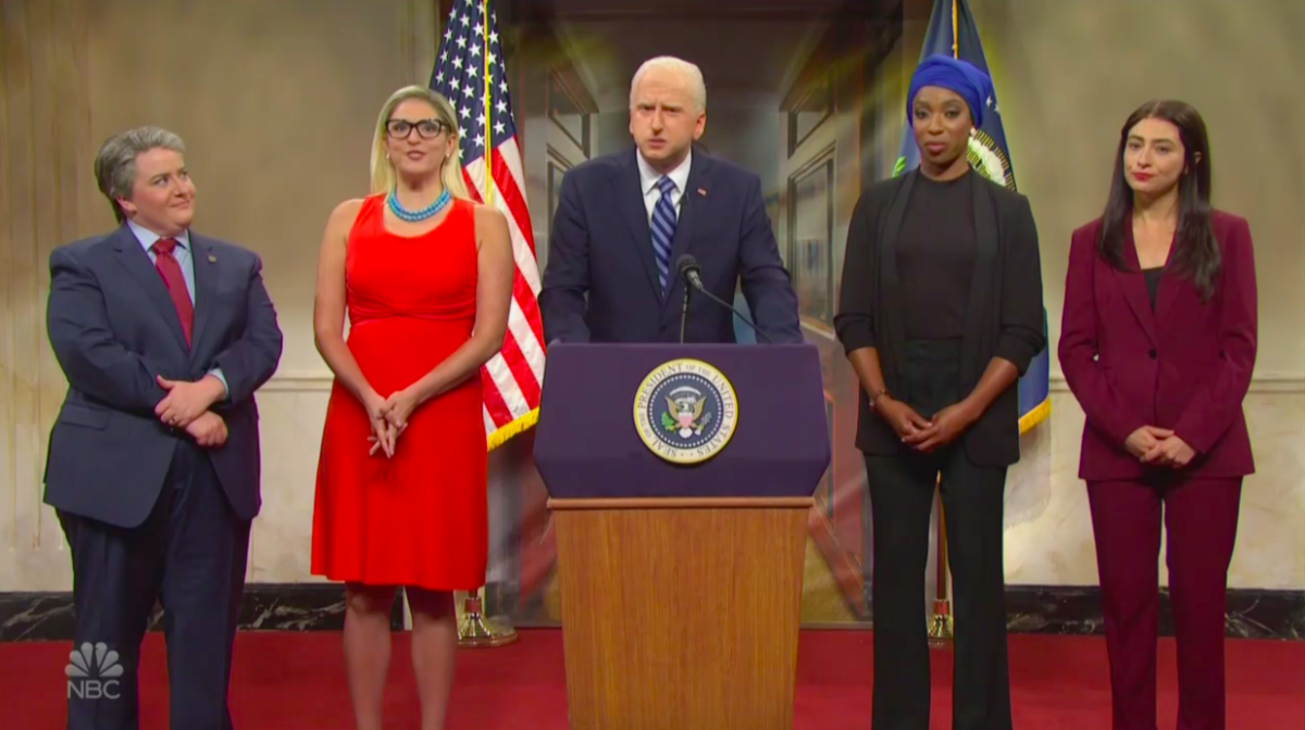 Saturday Night Live cast mocks infrastructure negotiations