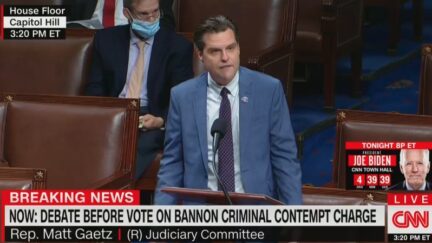 Matt Gaetz giving a floor speech