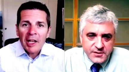 Steven Levistky and SiriusXM host and Salon interviewer Dean Obeidallah