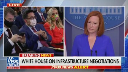 Ed O'Keefe and Jen Psaki at WH press briefing on Oct. 14
