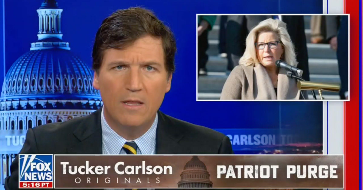 Tucker Carlson Calls Liz Cheney a Coward