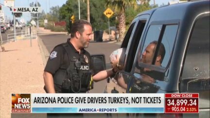 Mesa, Ariz., police give turkeys to drivers