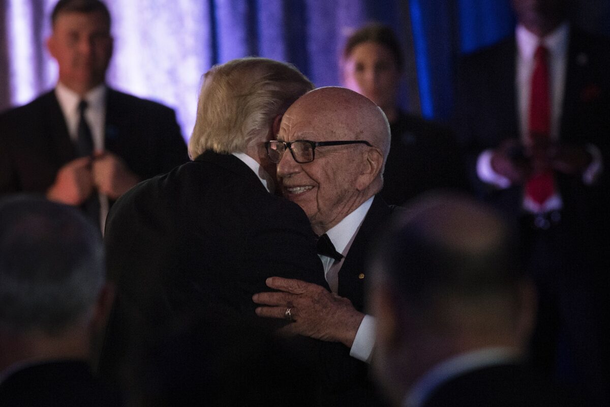 Rupert Murdoch and Donald Trump