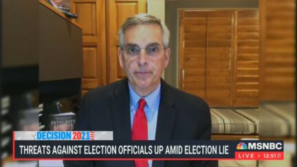 Georgia Secretary of State Brad Raffensperger on MSNBC on Nov. 2